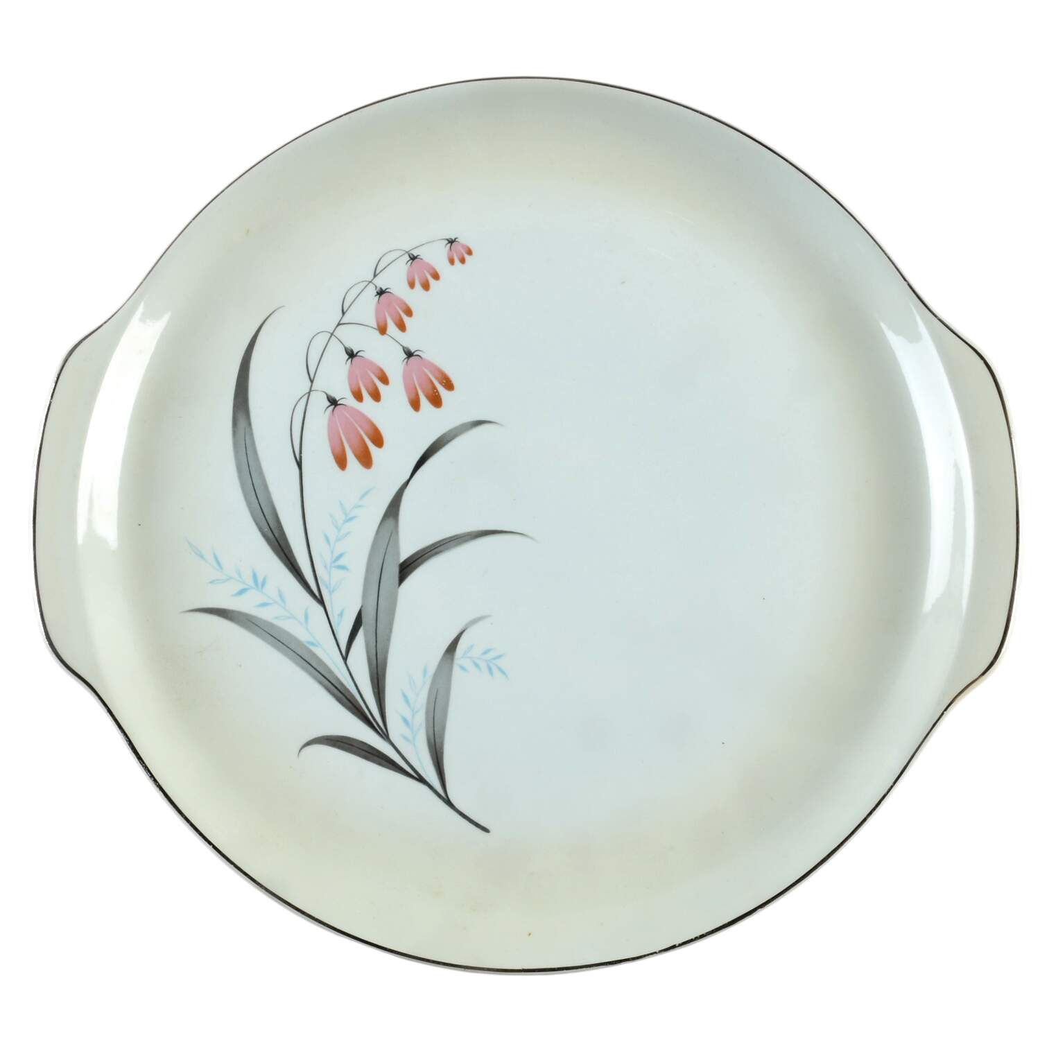 Coral Bell Handled Cake Plate by Harmony House China-1
