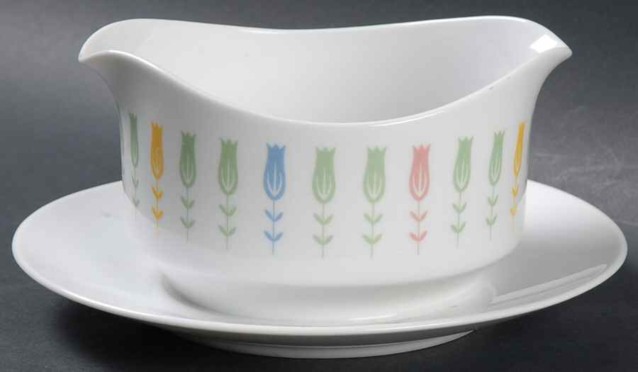 Coquette Gravy Boat with Attached Underplate by Harmony House China-1