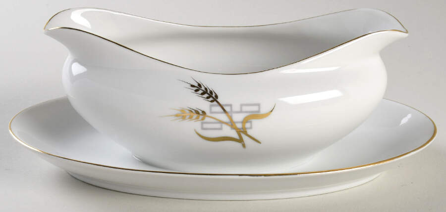 Corinthian Gravy Boat with Attached Underplate by Harmony House China-1