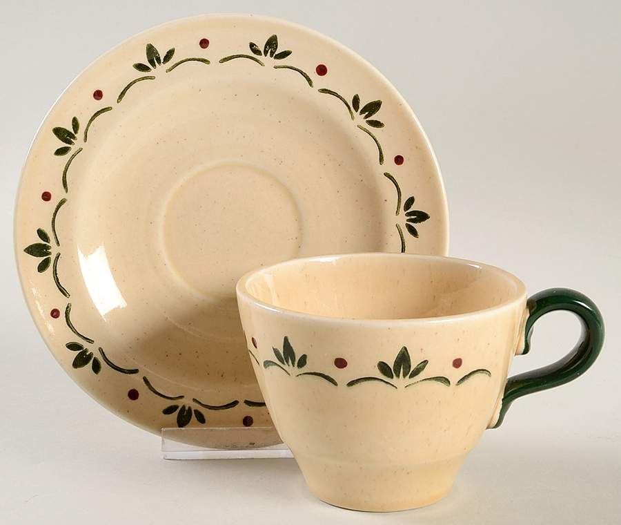 Country Side Flat Cup & Saucer Set by Harmony House China-1