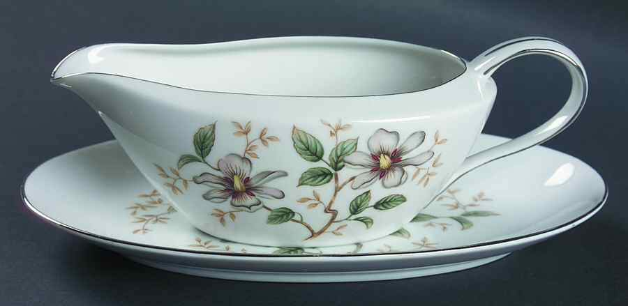 Cretonne Gravy Boat & Underplate/Relish by Harmony House China-1