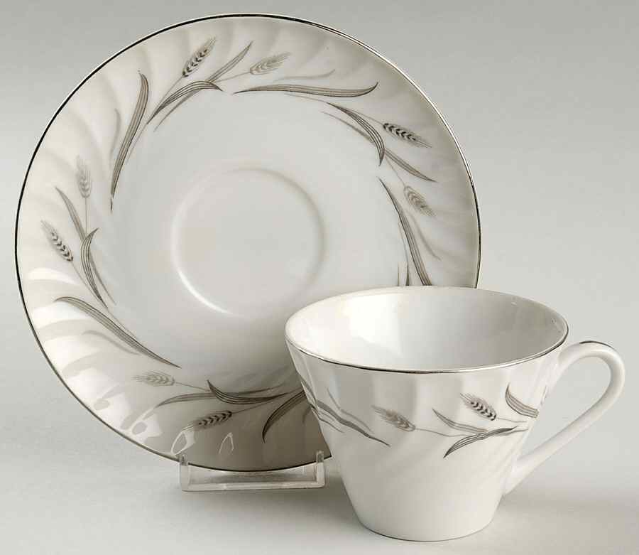 Cynthia Flat Cup & Saucer Set by Harmony House China-1