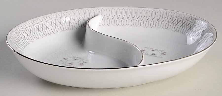 Daphne 10" Oval Divided Vegetable Bowl by Harmony House China-1