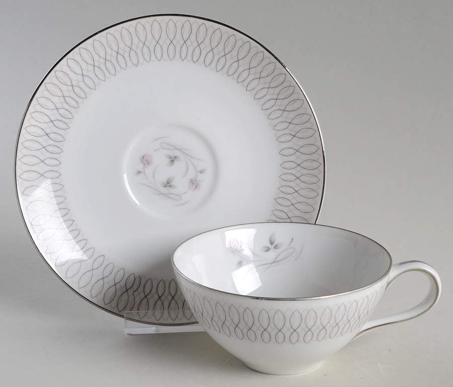 Daphne Flat Cup & Saucer Set by Harmony House China-1