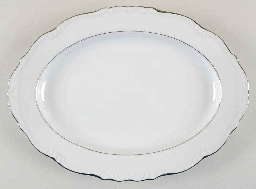 Darlene 12" Oval Serving Platter by Harmony House China-1
