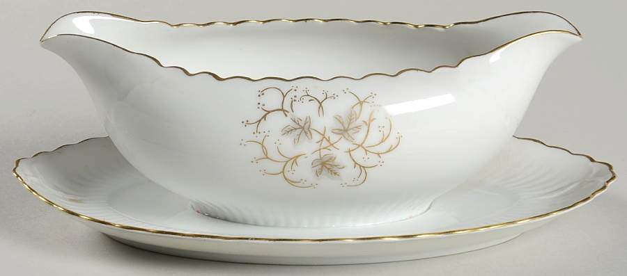 Dauphine Gravy Boat with Attached Underplate by Harmony House China-1