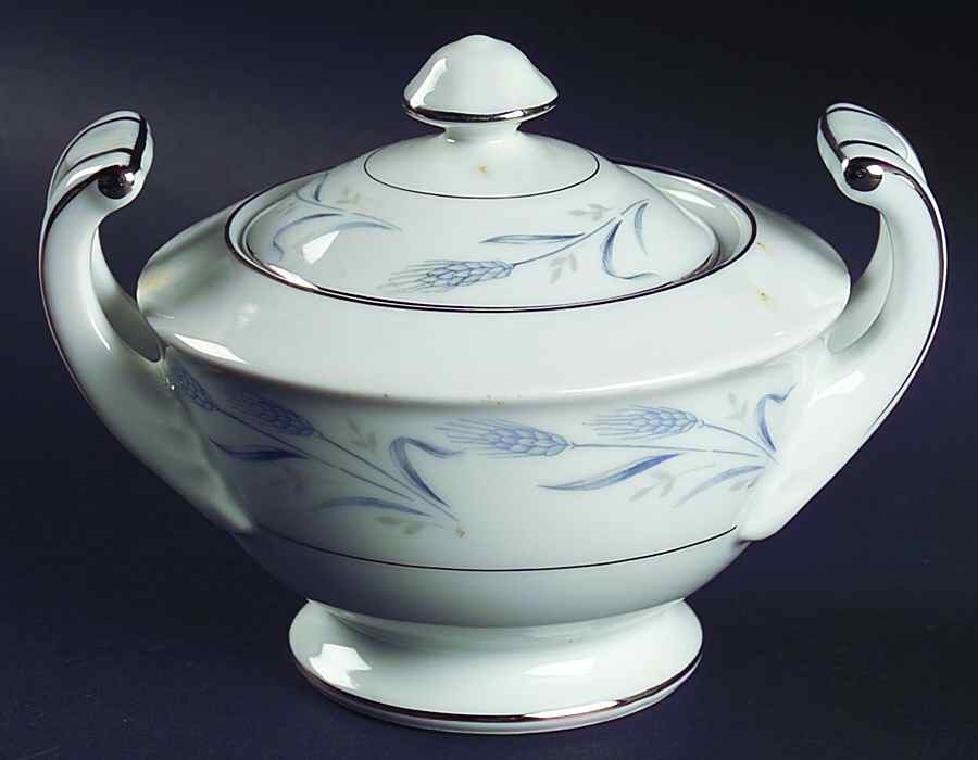 Diana Blue Sugar Bowl & Lid by Harmony House China-1