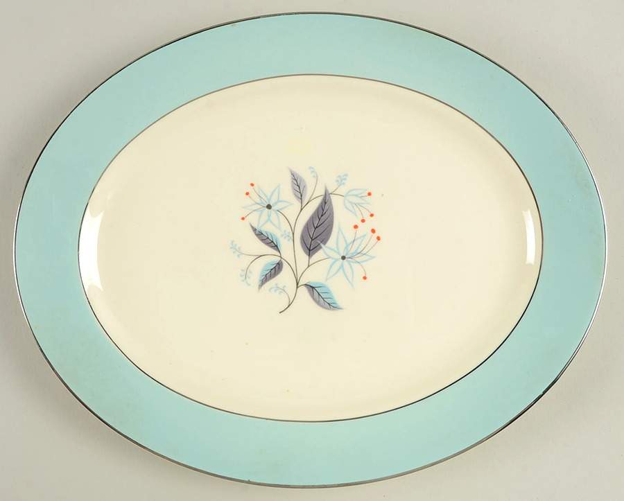 Dianne 11" Oval Serving Platter by Harmony House China-1
