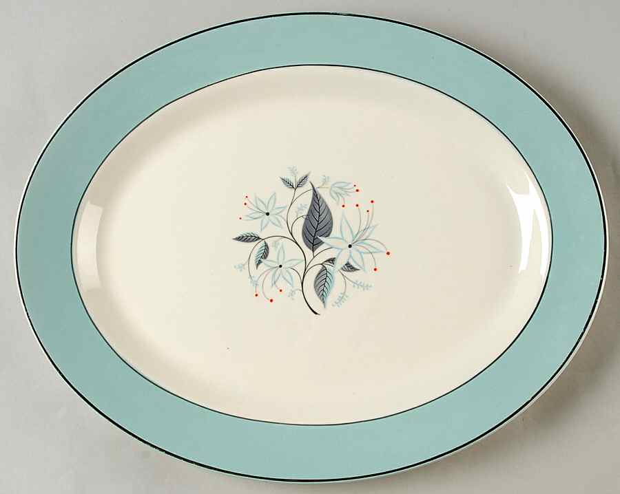 Dianne 13" Oval Serving Platter by Harmony House China-1