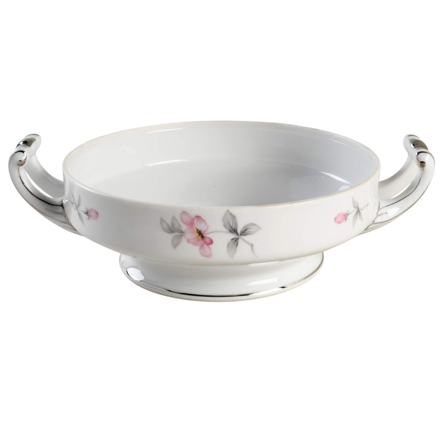 Dogwood (Platinum Trim) Round Vegetable No Lid by Harmony House China-1