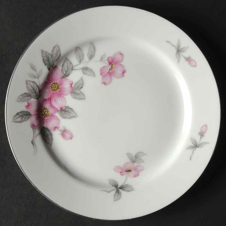 Dogwood (Platinum Trim) Bread & Butter Plate by Harmony House China-1