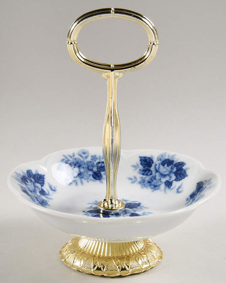Dorchester 6"-7" Handled Footed Nut Dish HC by Harmony House China-1