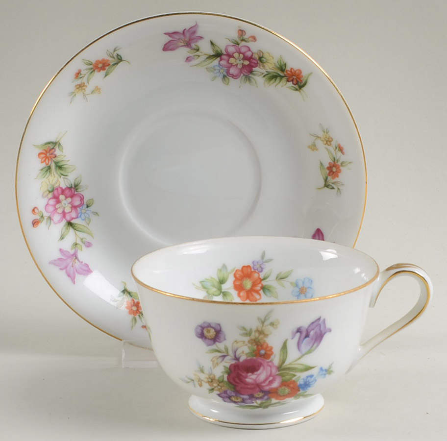 Dresdania Footed Cup & Saucer Set by Harmony House China-1