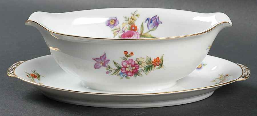 Dresdania Gravy Boat with Attached Underplate by Harmony House China-1