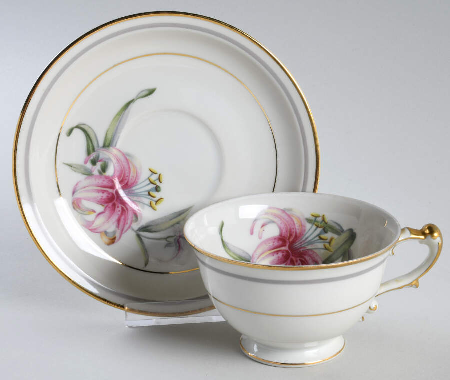 Elizabeth Footed Cup & Saucer Set by Harmony House China-1