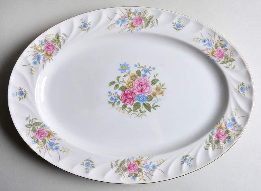 English Garden 14" Oval Serving Platter by Harmony House China-1