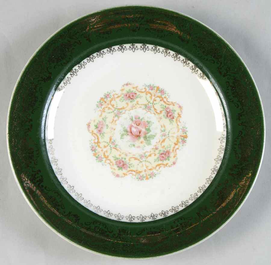 Excellency Green Bread & Butter Plate by Harmony House China-1