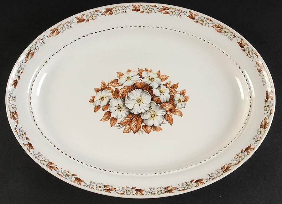 Fairfax 13" Oval Serving Platter by Harmony House China-1