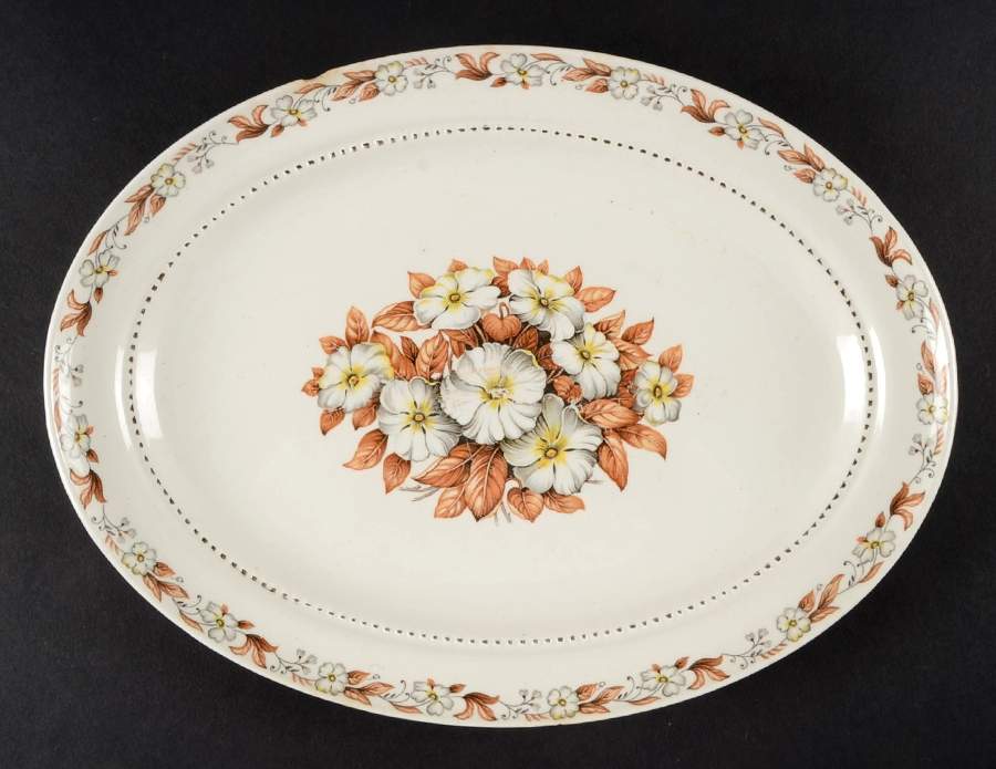 Fairfax 11" Oval Serving Platter by Harmony House China-1