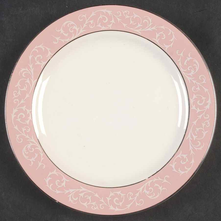 Filigree Pink Bread & Butter Plate by Harmony House China-1