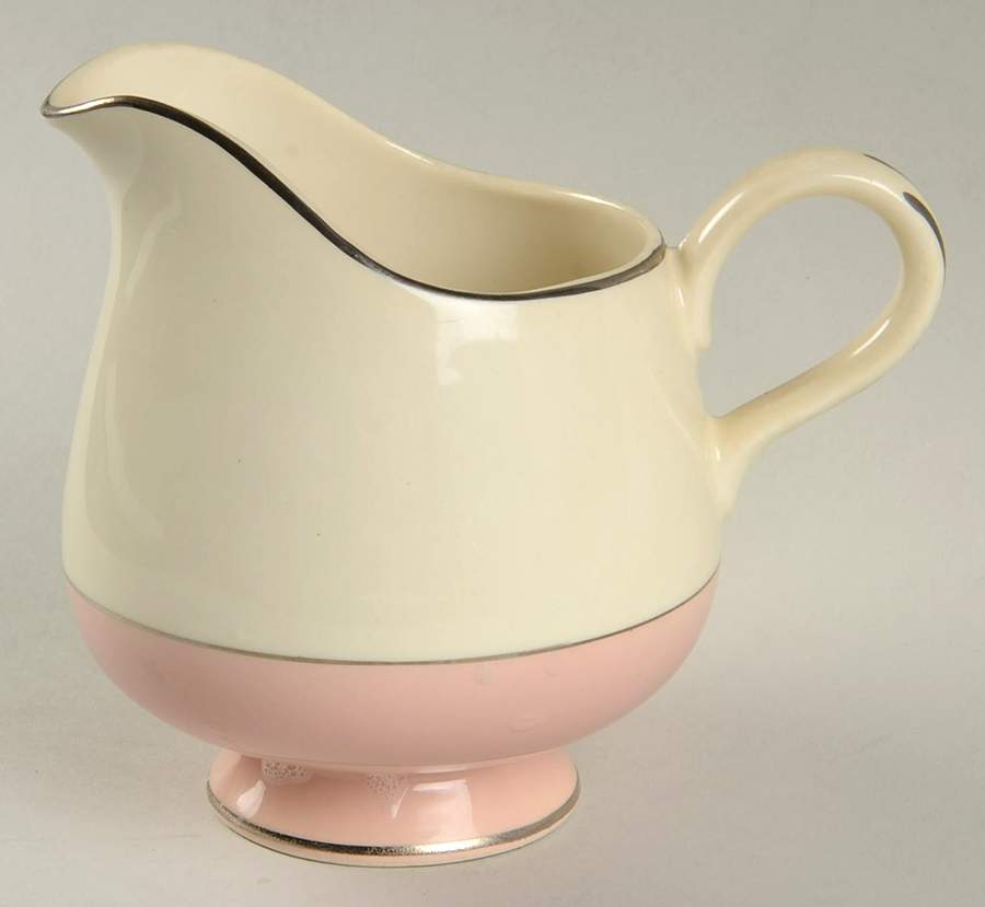 Filigree Pink Creamer by Harmony House China-1