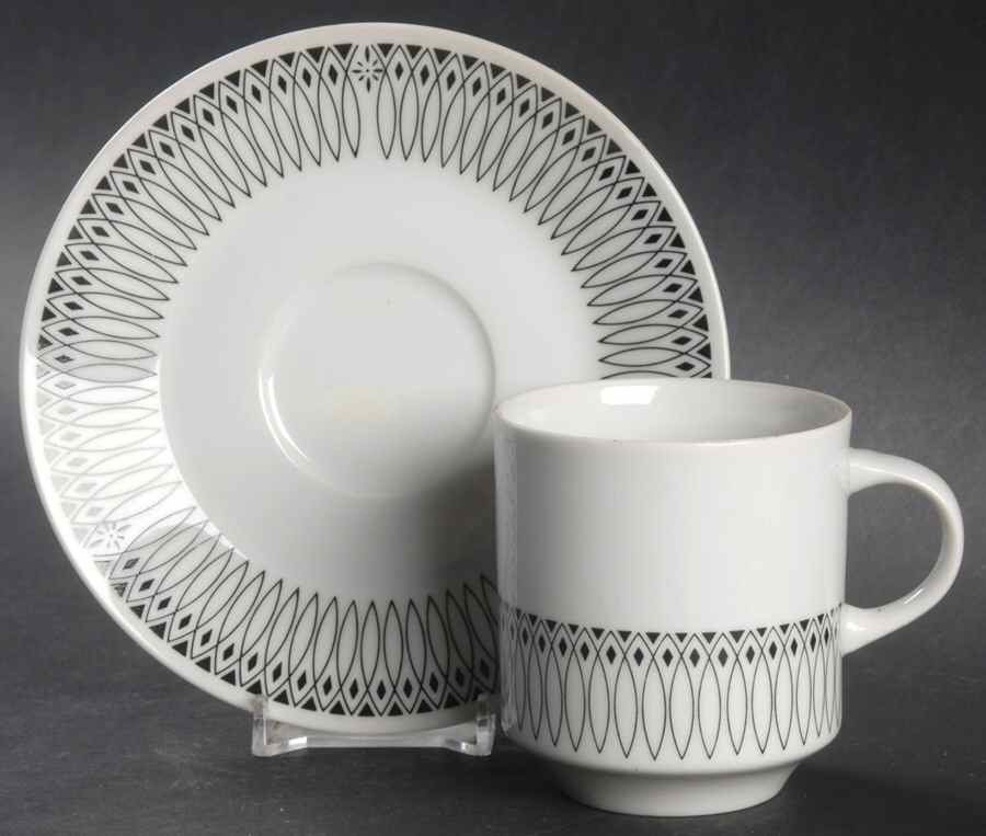 Finlandia Flat Cup & Saucer Set by Harmony House China-1