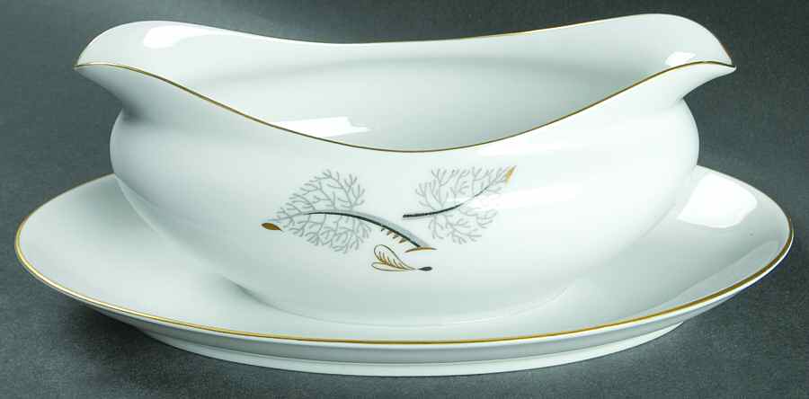 Flair Gravy Boat with Attached Underplate by Harmony House China-1