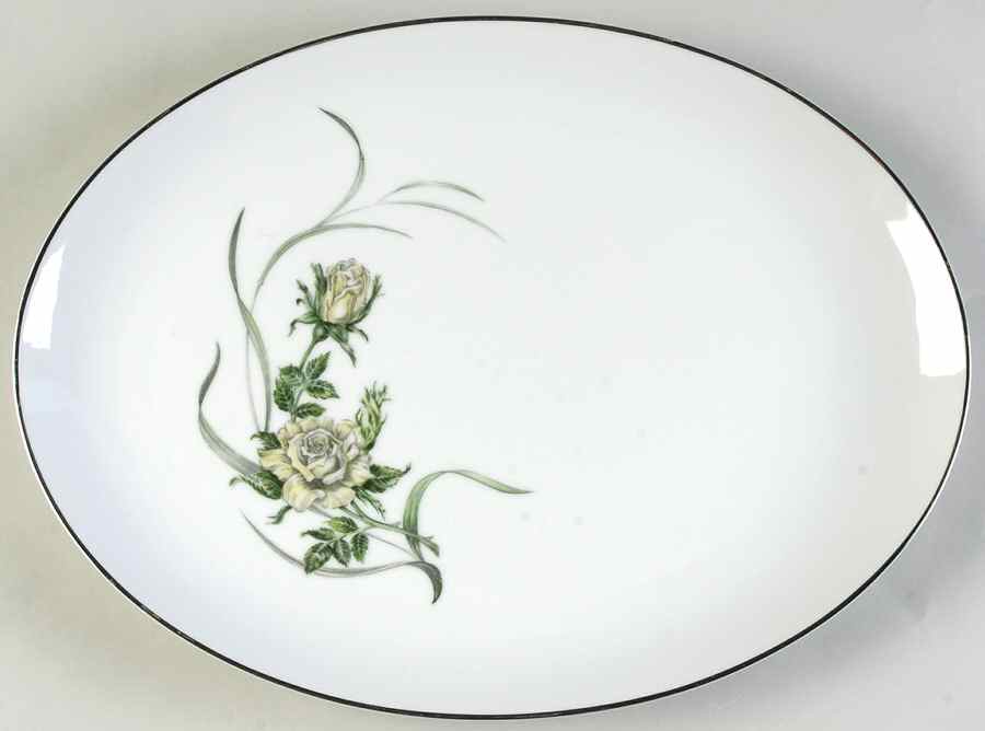 Fleur 14" Oval Serving Platter by Harmony House China-1