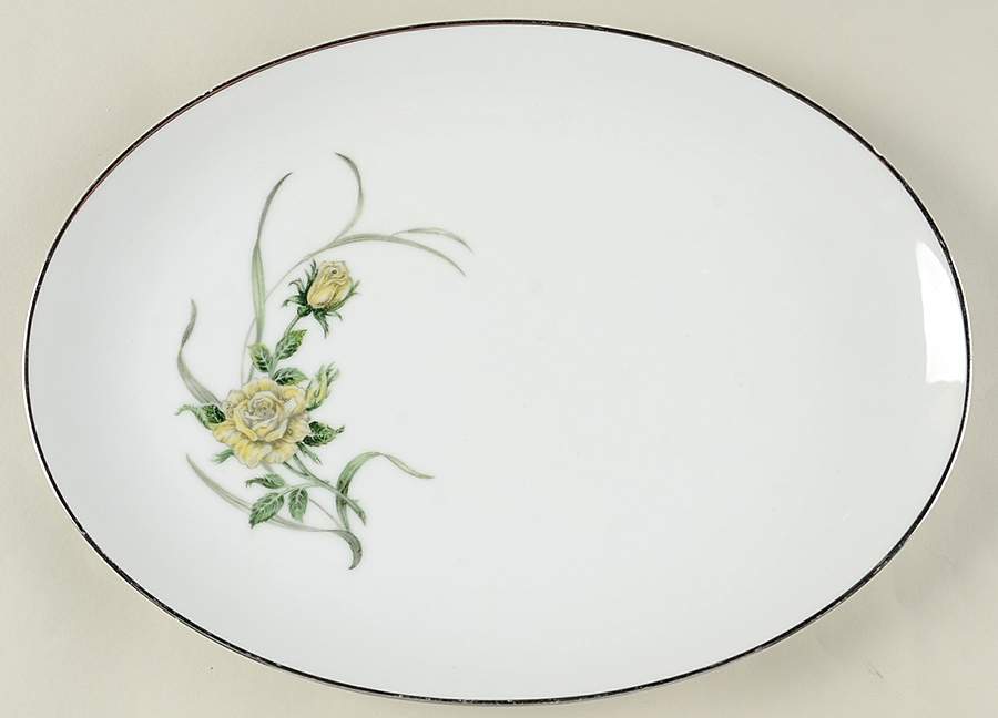 Fleur 12" Oval Serving Platter by Harmony House China-1