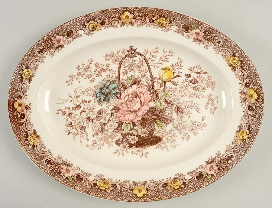 Garden Glory 14" Oval Serving Platter by Harmony House China-1