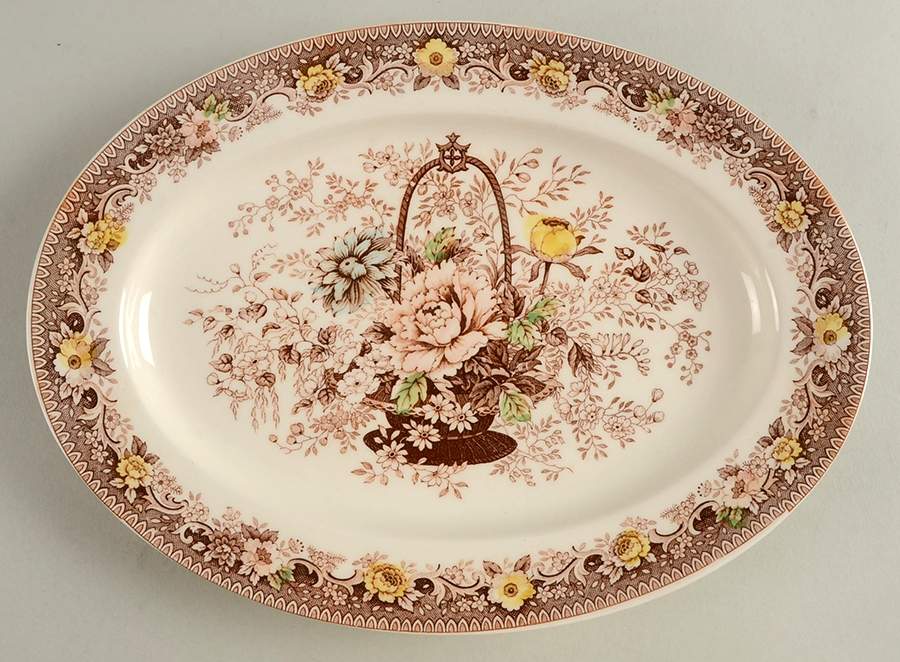 Garden Glory 12" Oval Serving Platter by Harmony House China-1