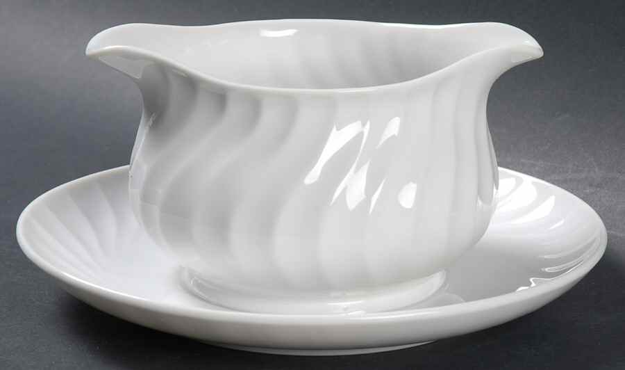 Gina Gravy Boat with Attached Underplate by Harmony House China-1