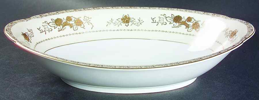 Gold Crest 11" Oval Vegetable Bowl by Harmony House China-1