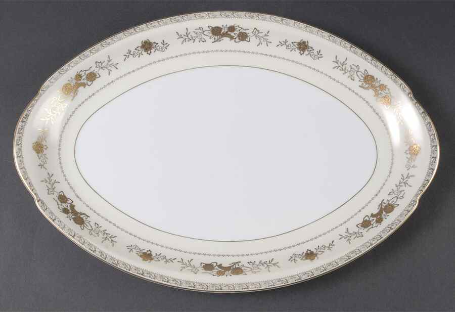 Gold Crest 16" Oval Serving Platter by Harmony House China-1