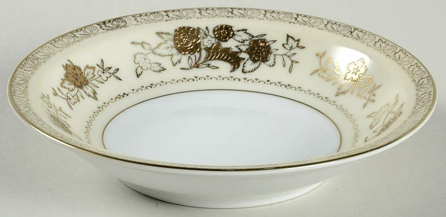 Gold Crest Rim Fruit/Dessert (Sauce) Bowl by Harmony House China-1