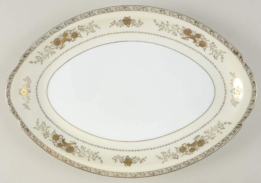 Gold Crest 14" Oval Serving Platter by Harmony House China-1