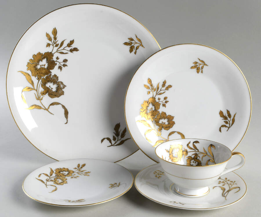Golden Glory 5 Piece Place Setting by Harmony House China-1