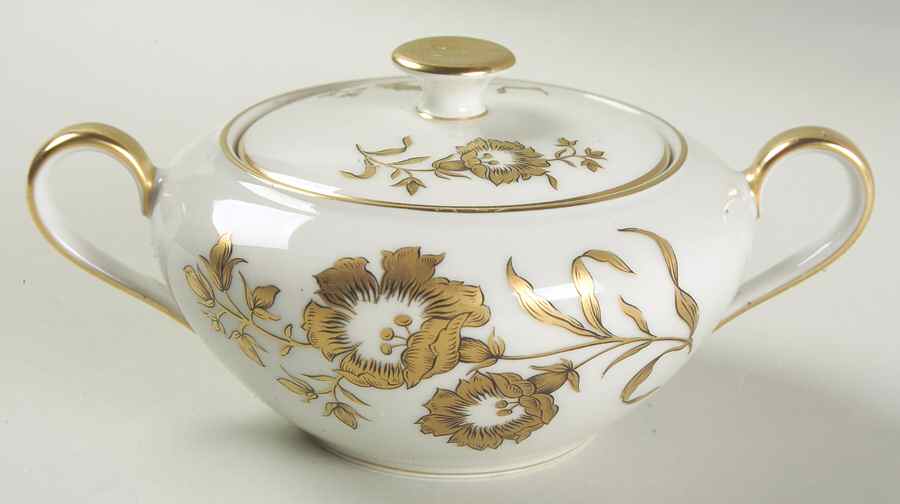 Golden Glory Sugar Bowl & Lid by Harmony House China-1