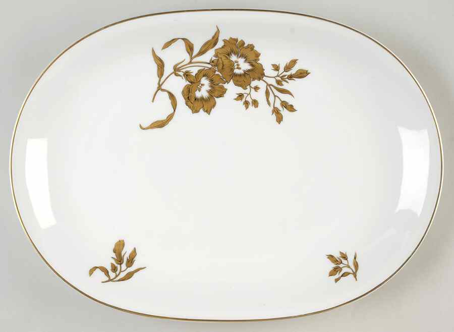 Golden Glory 14" Oval Serving Platter by Harmony House China-1