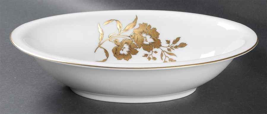 Golden Glory 10" Oval Vegetable Bowl by Harmony House China-1