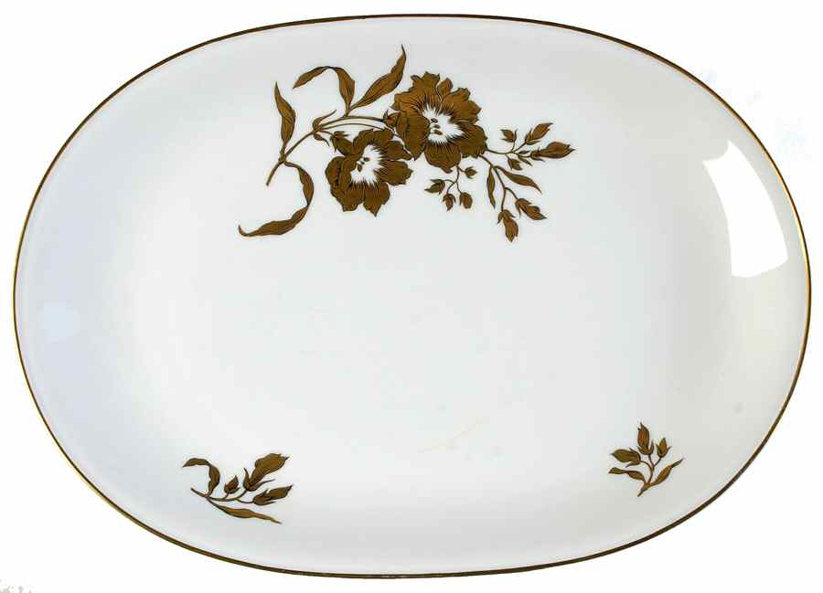 Golden Glory 13" Oval Serving Platter by Harmony House China-1