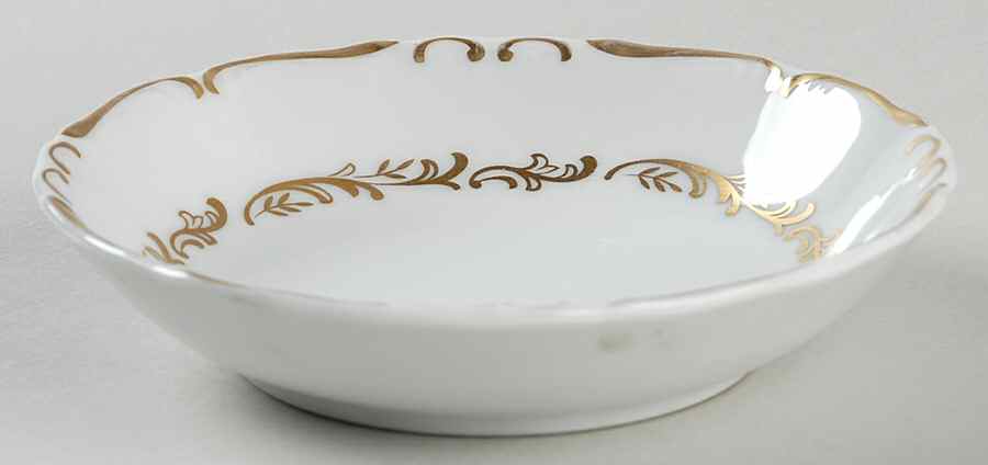 Golden Lattice Fruit/Dessert (Sauce) Bowl by Harmony House China-1