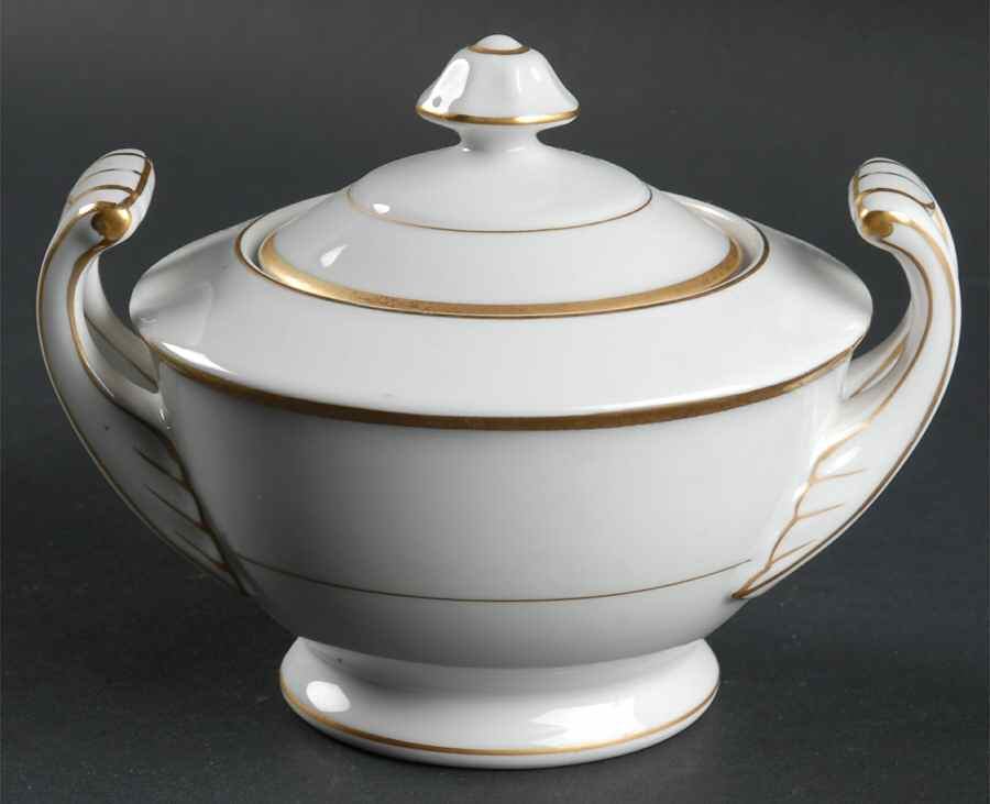 Golden Melody Sugar Bowl & Lid by Harmony House China-1