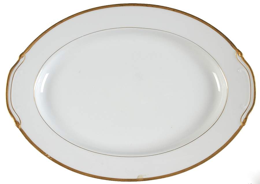 Golden Melody 12" Oval Serving Platter by Harmony House China-1