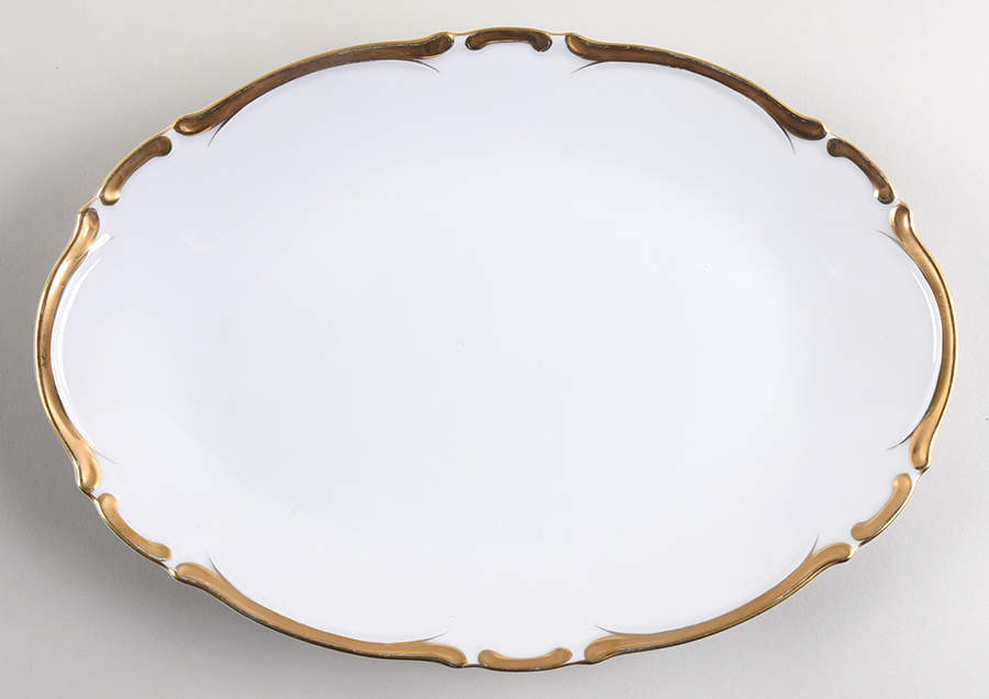 Golden Starlight 12" Oval Serving Platter by Harmony House China-1