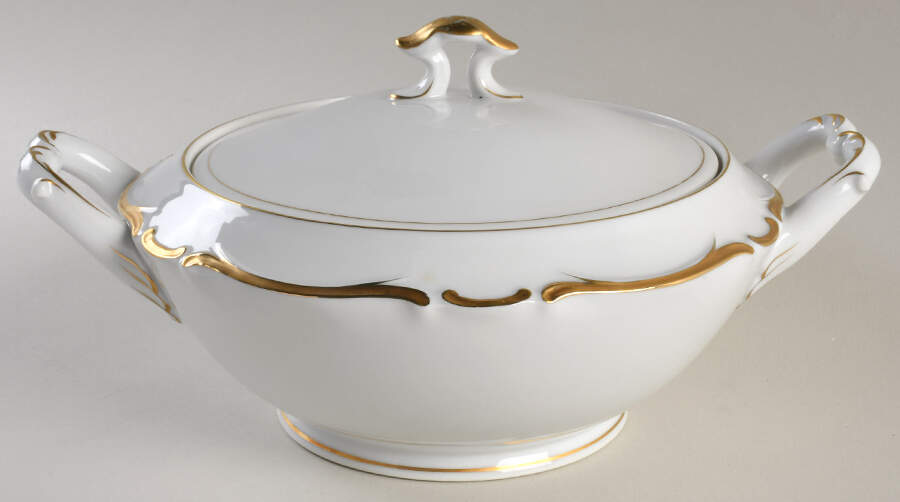 Golden Starlight Round Covered Vegetable by Harmony House China-1
