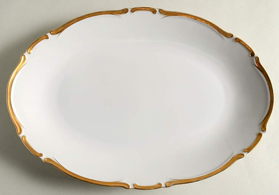 Golden Starlight 14" Oval Serving Platter by Harmony House China-1