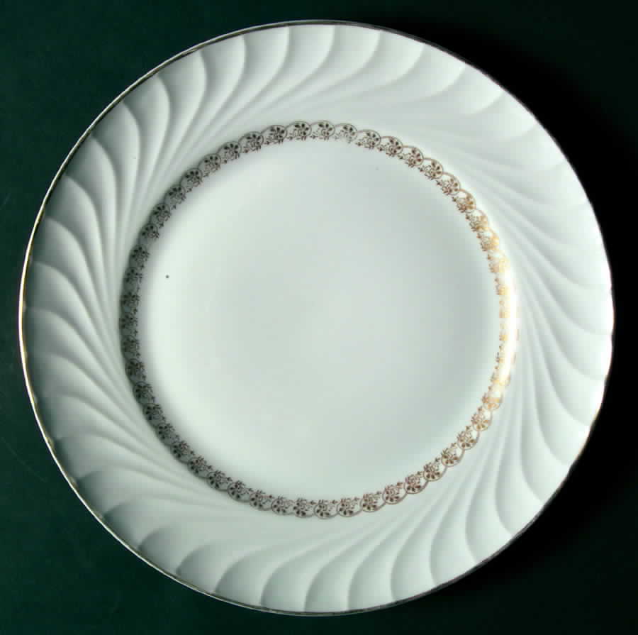 Golden Swirl Dinner Plate by Harmony House China-1