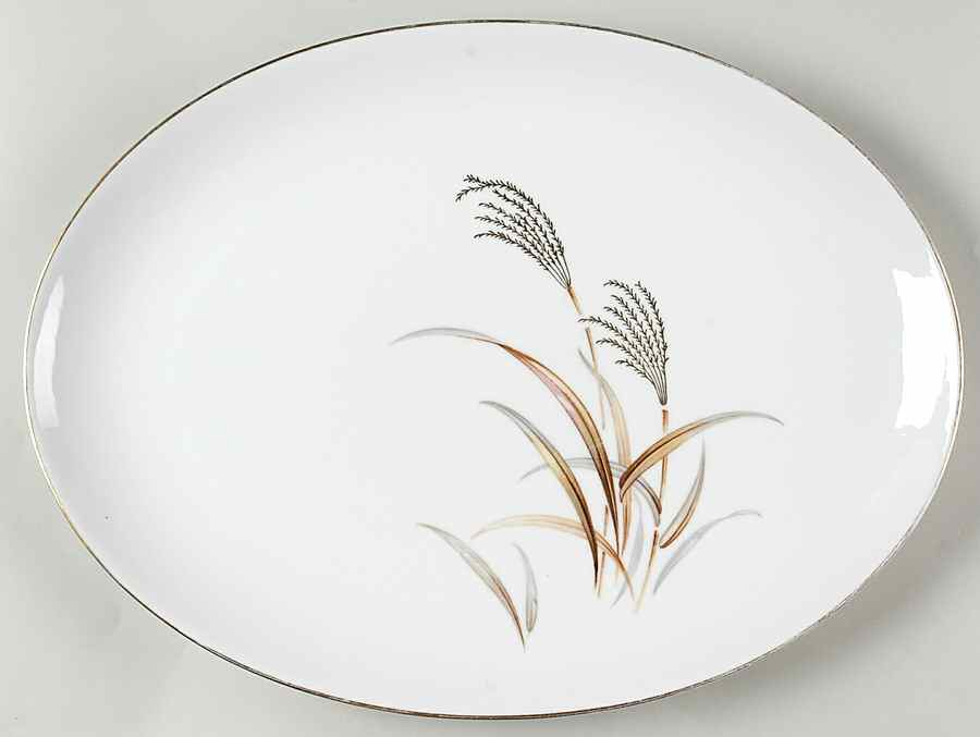Golden Wheat 16" Oval Serving Platter by Harmony House China-1