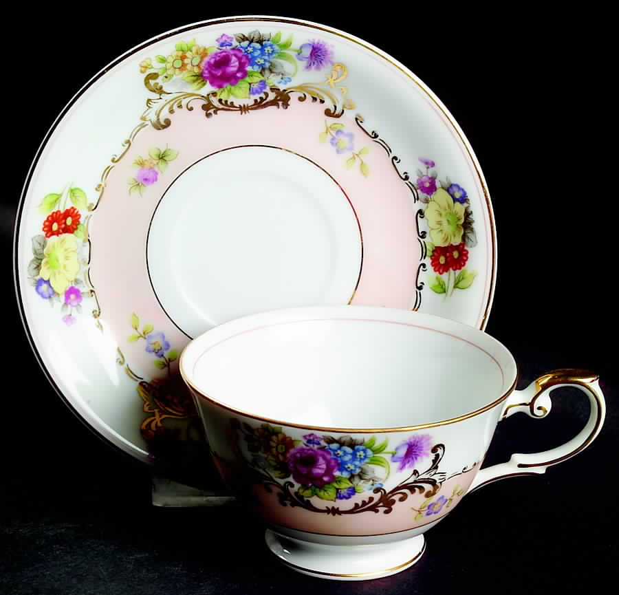 Grandeur Footed Cup & Saucer Set by Harmony House China-1